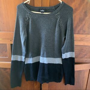 By & By sweater long sleeve striped pull over junior xxl